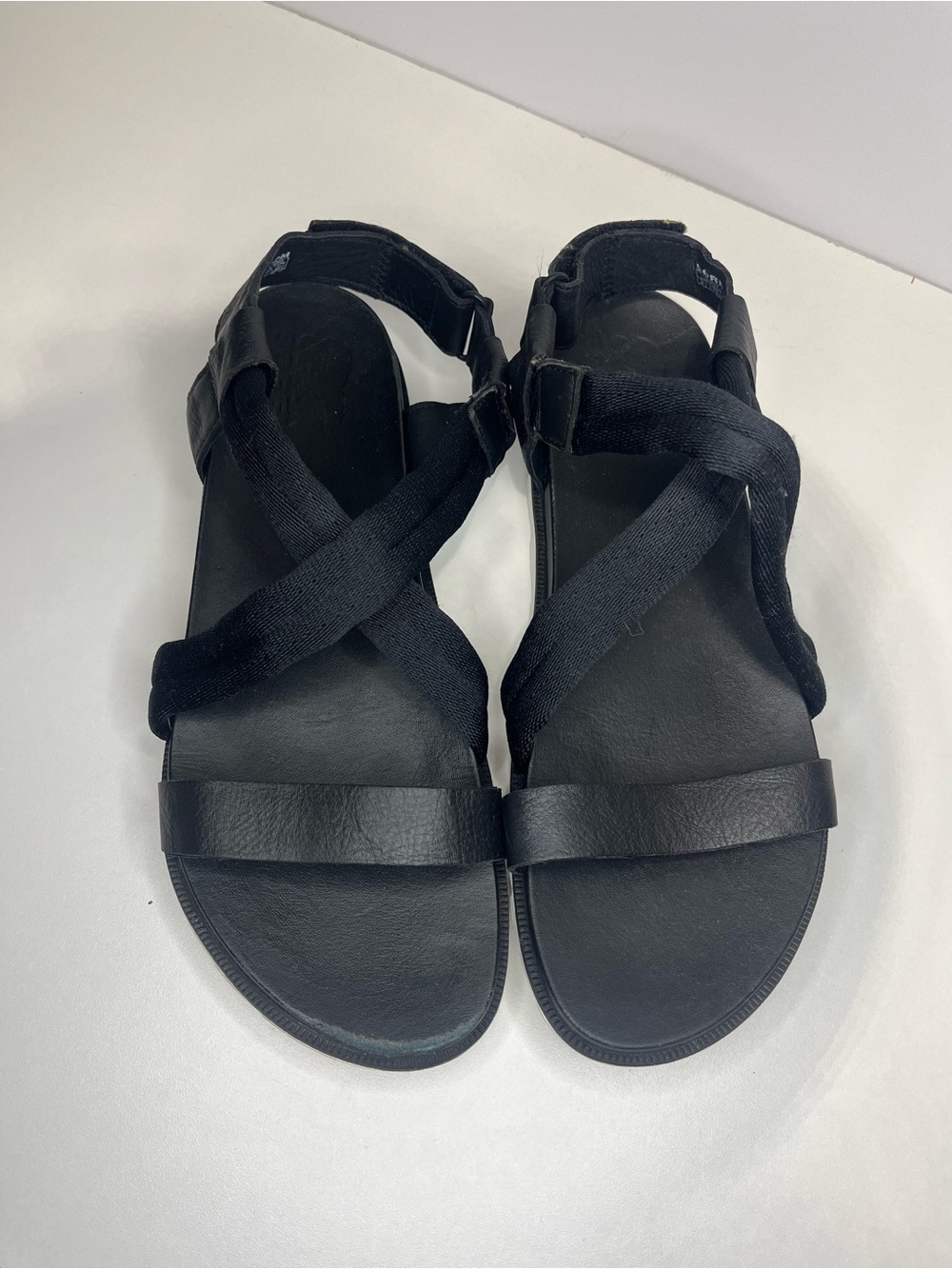 Sorel Roaming Deacon Strappy Criss Cross Black Strap Sandals Womens Size 10